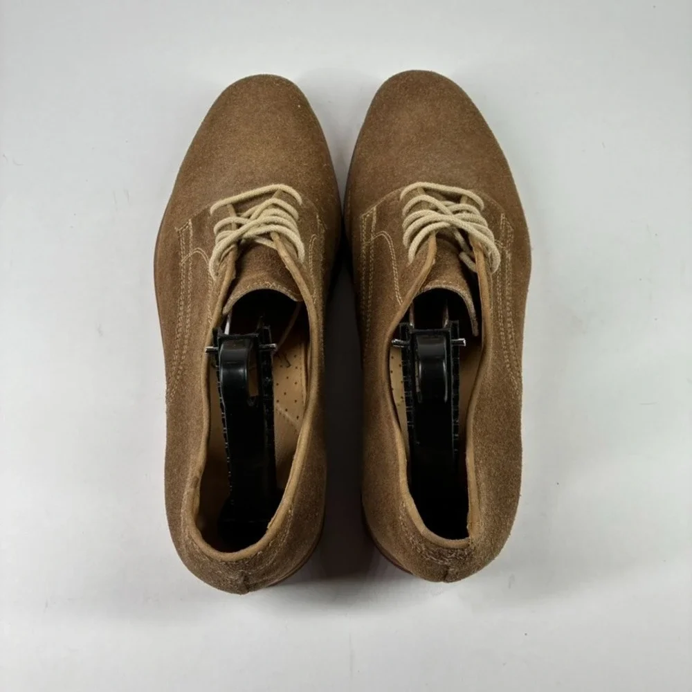Orvis 06L0 Men's US 11.5 Dirty Buck Tan Brown Suede Derby Oxfords Shoes Brazil
